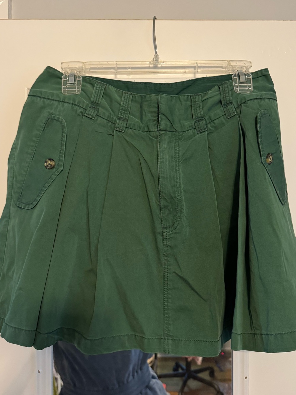 Free People Olive Green A-Line Mini Skirt